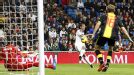 Angel di Maria scores Real Madrid's second goal in a 3-0 win over Real Zaragoza