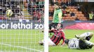 Giampaolo Pazzini slides in to complete the scoring in Milan's 5-1 rout of Chievo