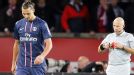 PSG's Zlatan Ibrahimovic is sent for an early bath in the shock defeat against St Etienne