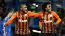 Luiz Adriano joins Willian in celebration