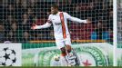 Luiz Adriano shrugs innocently after scoring via a drop-ball for Shakhtar against FC Nordsj�lland