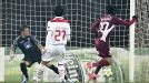 Rui Pedro scores one of his hat-trick of goals as Cluj beat Braga 3-1
