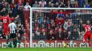 Adam Lallana's goal gave Southampton the lead in their Premier League win against Newcastle