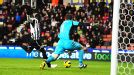 Papiss Cisse prepares to pull the trigger and give Newcastle the lead at Stoke