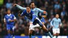 Joleon Lescott sends Steven Pienaar flying through the air