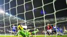 Wayne Rooney scores his second goal of the game for Manchester United at Reading