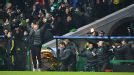 Neil Lennon jumps for joy as Chelsea book their place in the Champions League knockout rounds