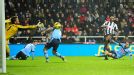 Shola Ameobi fires Newcastle into the lead against QPR
