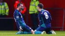 Steven Fletcher celebrates with Craig Gardner after putting Sunderland into the lead at Southampton