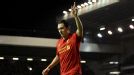 Stewart Downing celebrates after netting his first Premier League goal for Liverpool