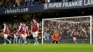 Aston Villa show their frustration after falling 3-0 behind from a Branislav Ivanovic header
