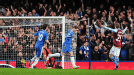 Fernando Torres celebrates after heading Chelsea into an early lead against Aston Villa.