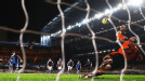 Oscar scores from the penalty spot to score Chelsea's sixth goal against Aston Villa