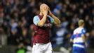 James Collins shows his frustration as West Ham go behind against Reading