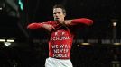 Robin van Persie pays his respects after netting Manchester United's second in the victory over West Brom