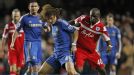 David Luiz and Stephane Mbia battle it out in a fierce west London derby