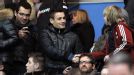 Lille defender Mathieu Debuchy in the crowd at St James' Park ahead of a move to Newcastle