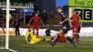 Matt Smith scores Oldham's second goal to restore their lead