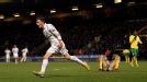 Gareth Bale celebrates after netting an equaliser for Tottenham at Norwich