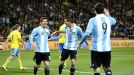 Gonzalo Higuain celebrates scoring for Argentina in their 3-2 friendly victory over Sweden