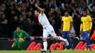 Frank Lampard celebrates after scoring what proved to be the winning goal for England