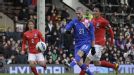 Fulham's Mladen Petric fires home the final goal of Croatia's 4-0 victory over South Korea at Craven Cottage