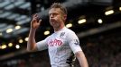 Damien Duff reacts during Fulham's 0-0 draw with Norwich