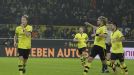 Marco Reus scored a hat-trick for Dortmund as they beat Frankfurt in the Bundesliga