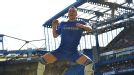 John Terry celebrates his goal during Chelsea's convincing FA Cup win against Brentford