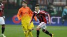 Stephan El Shaarawy and Lionel Messi AC Milan v Barcelona