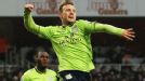Andreas Weimann celebrates his equaliser for Aston Villa at the Emirates