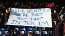 Chelsea fans make their feelings known to Rafa Benitez