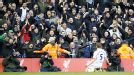 Jan Vertonghen celebrates after he fired Spurs into the lead at Anfield