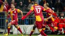 Hamit Altintop is all smiles after equalising for Galatasaray at Schalke