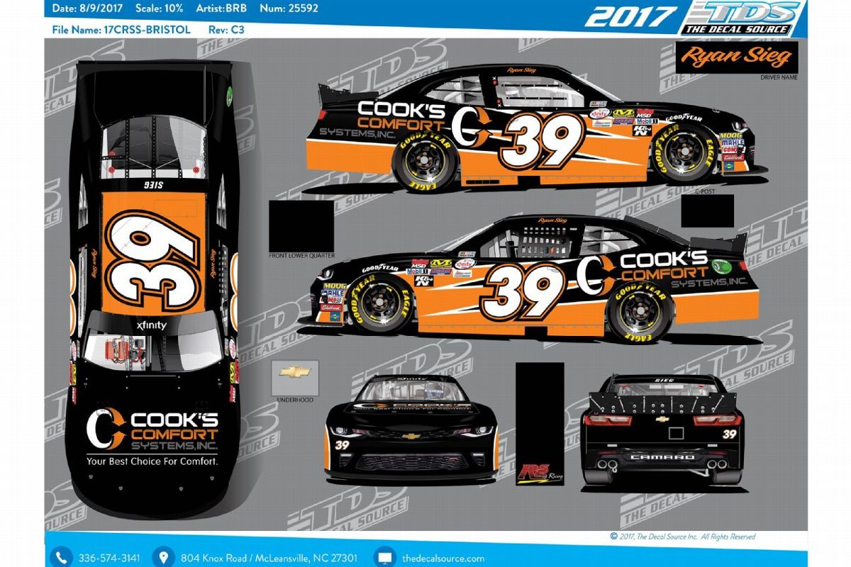 Cook S Comfort System Sponsoring Sieg At Bristol