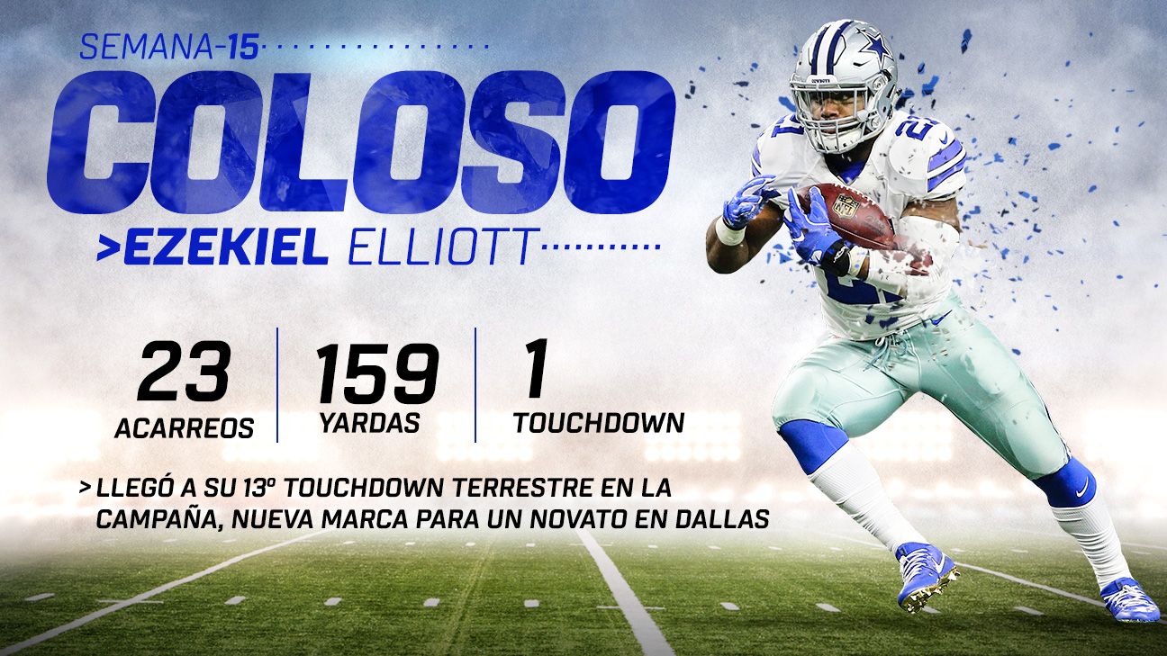 Ezekiel Elliott de los Cowboys es el Coloso de la Semana 15 en la ... - ESPN