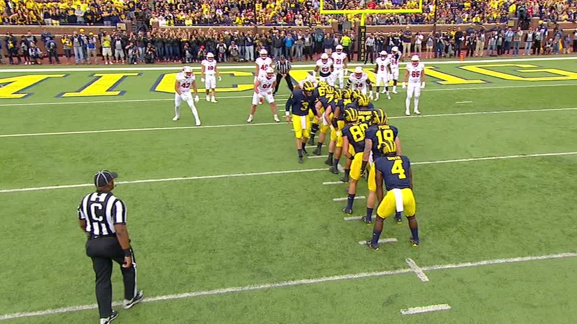 Wolverines whip out crazy offensive formation - ESPN Video