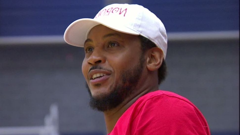 Carmelo impressed by game-saving block - ESPN Video