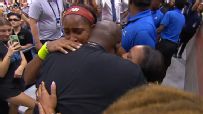 Coco Gauff celebrates emotional US Open win with her family