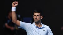 Djokovic rallies to win 3rd set in a tiebreaker
