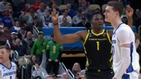 N'Faly Dante shimmies after alley-oop for Oregon