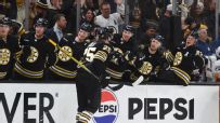 Bruins' Brandon Carlo capitalizes with slap shot goal