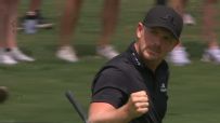 Matt Wallace fired up after chipping in for birdie