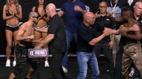 Kape, Mokaev nearly brawl at UFC 304 ceremonial weigh-in