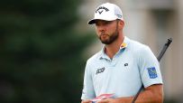 Sam Burns sinks 38-foot putt for his ninth birdie of the day