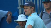 Justin Rose cannot believe it after his chip to make cut lips out