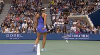 Pegula throws racket down after dropping a game in the 2nd set