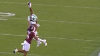 Marshall's Christian Fitzpatrick goes up for ridiculous one-handed catch