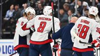 Ovechkin's 2-goal night cut short by collision