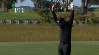 Adam Hadwin holes out for eagle from the fairway